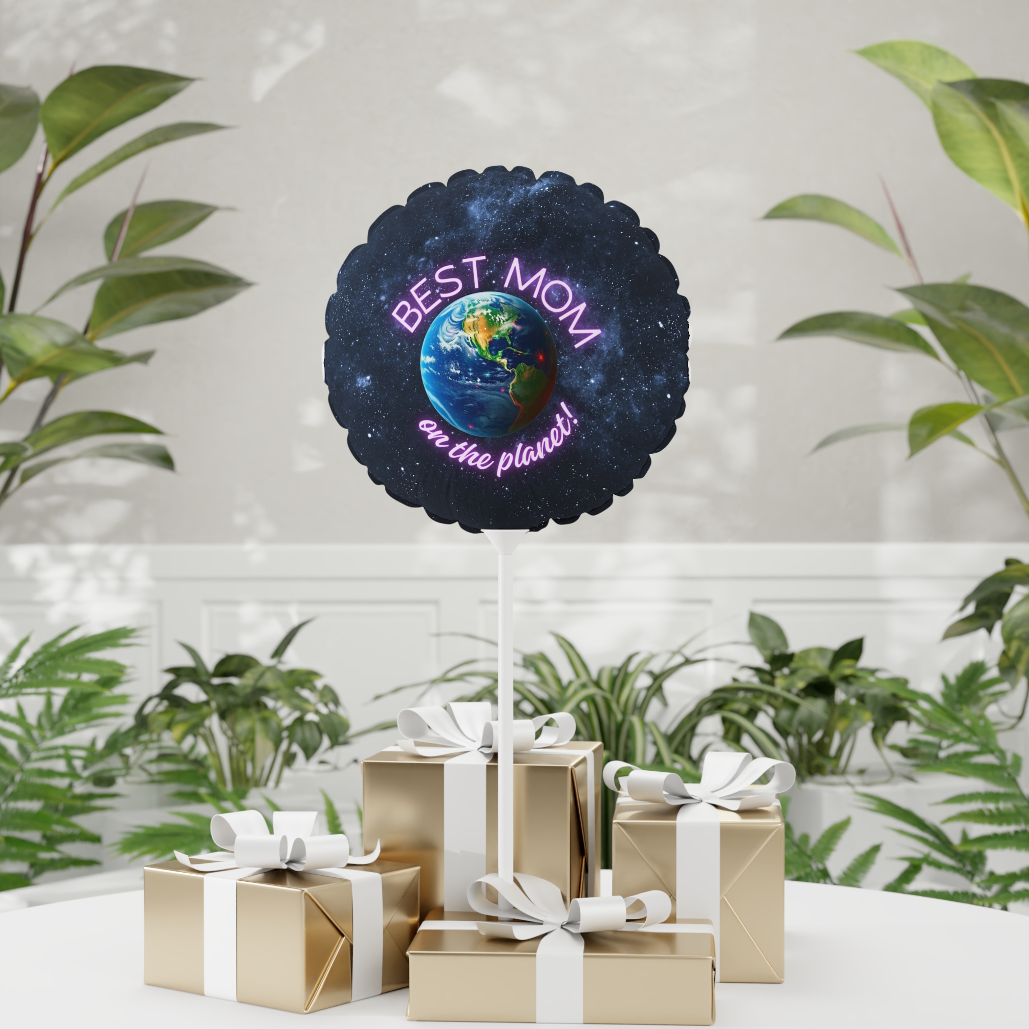 Best Mom Heart-Shaped Balloon | 11" Space Design for Celebrations - Image 7