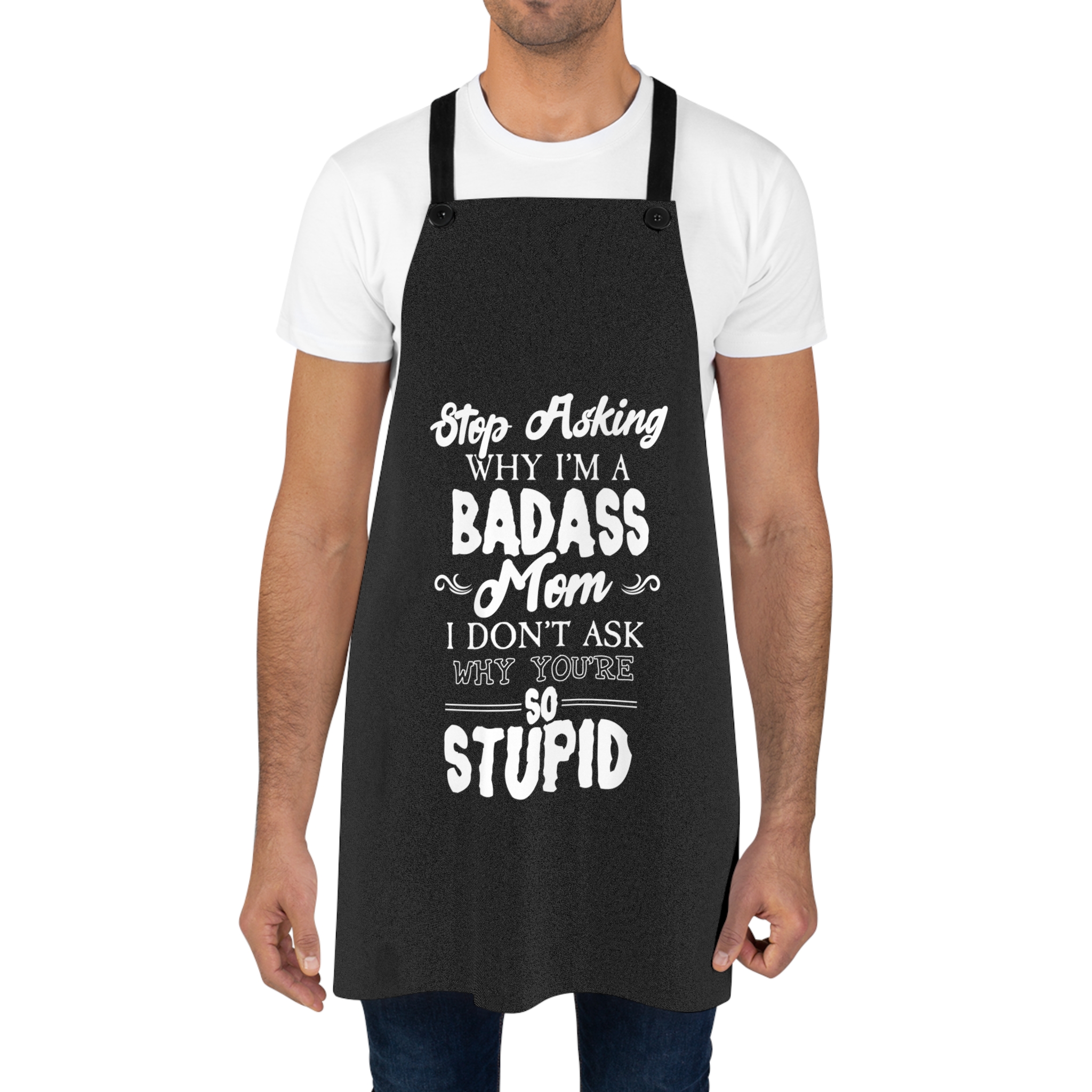 Badass Mom Apron | Funny Cooking Apron for Moms | Perfect Gift for Mother's Day - Image 4
