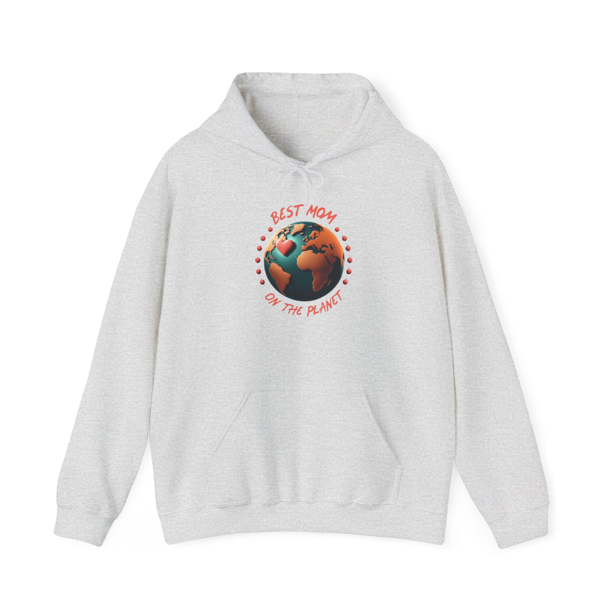 Best Mom Hooded Sweatshirt | Unisex Heavy Blend | Earth Design - Image 12