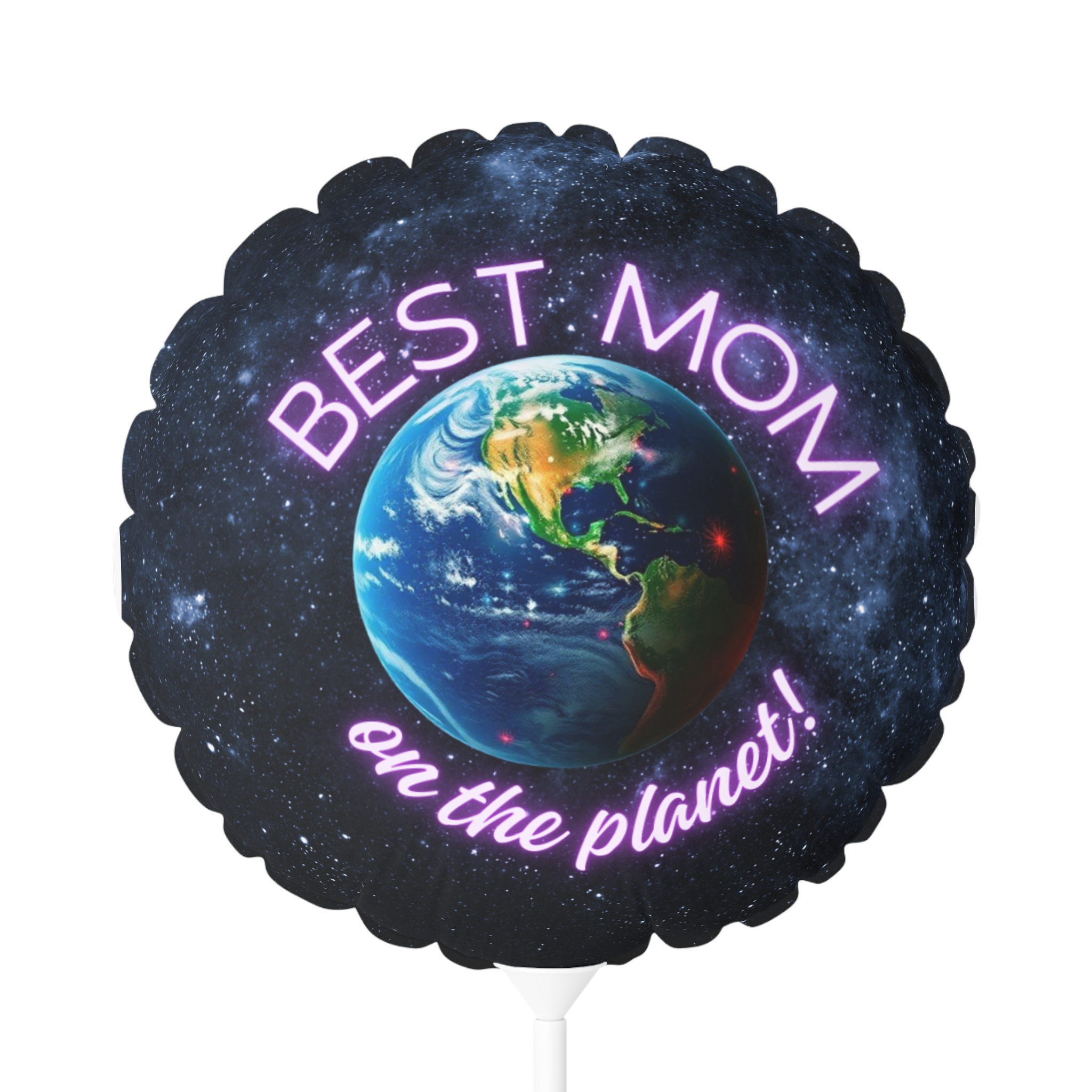 Best Mom Heart-Shaped Balloon | 11" Space Design for Celebrations - Image 6