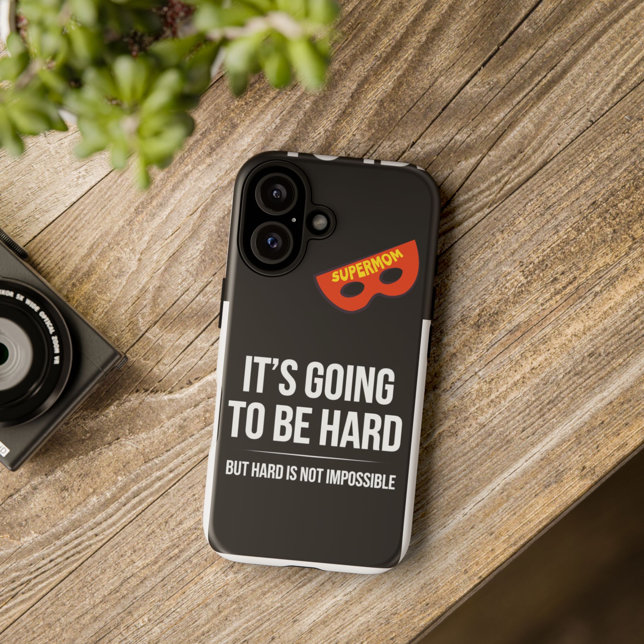 Motivational Phone Case - "It's Going to Be Hard" Superhero Design - Image 8