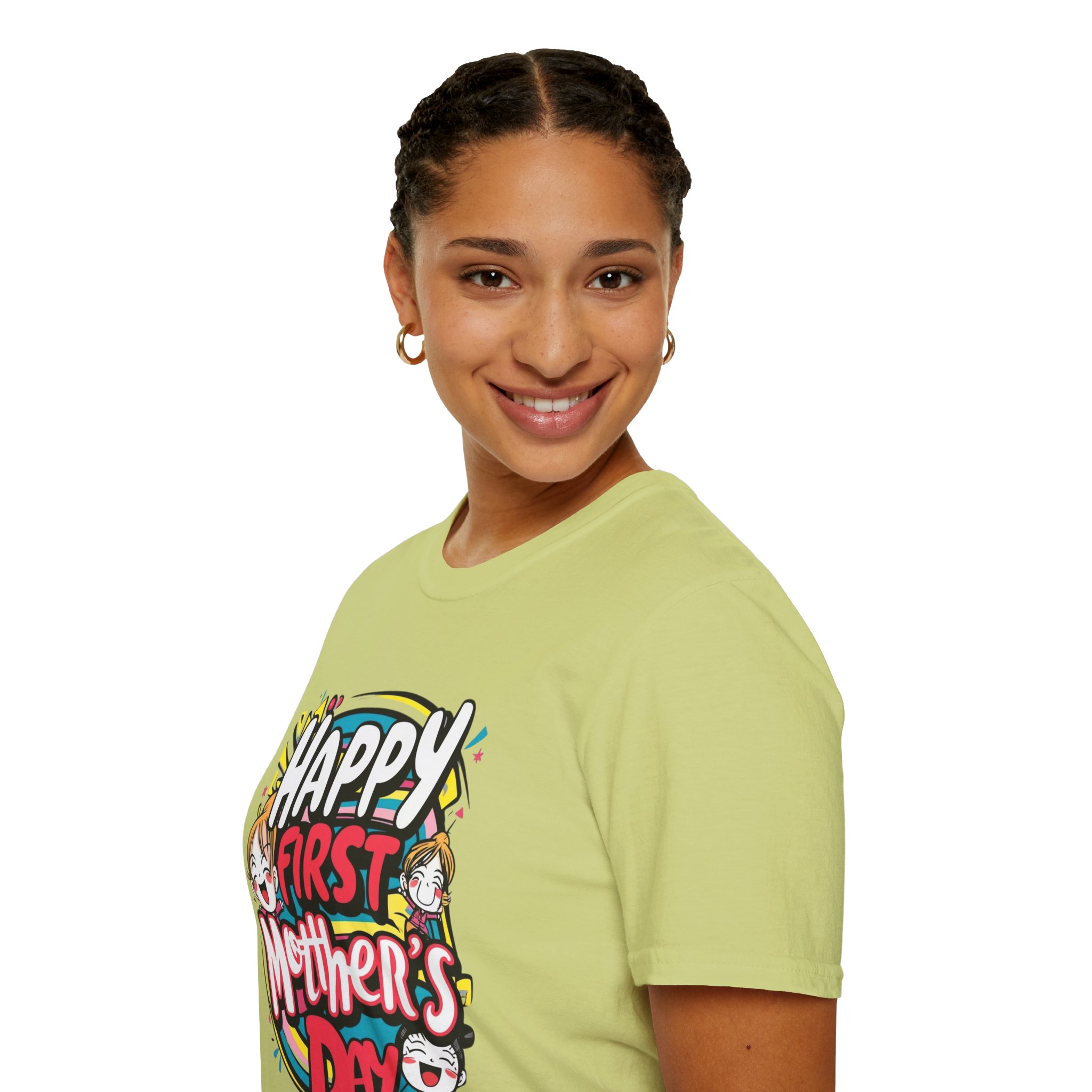 Happy First Mother's Day Unisex Softstyle T-Shirt - Image 24
