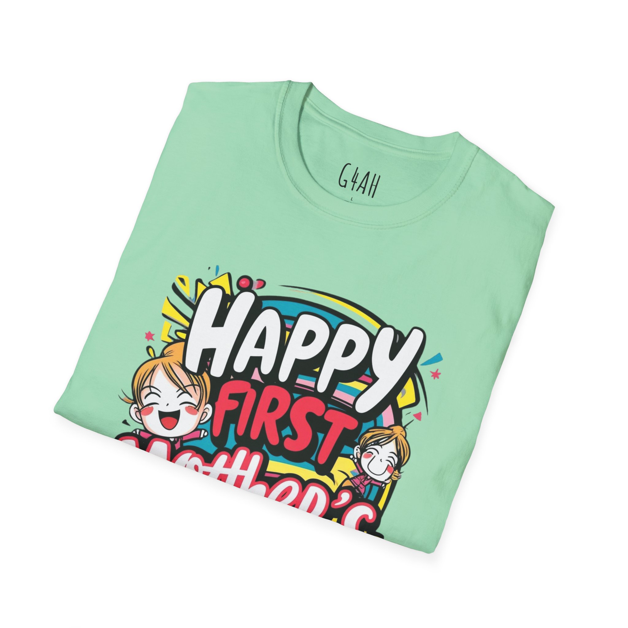 Happy First Mother's Day Unisex Softstyle T-Shirt - Image 28