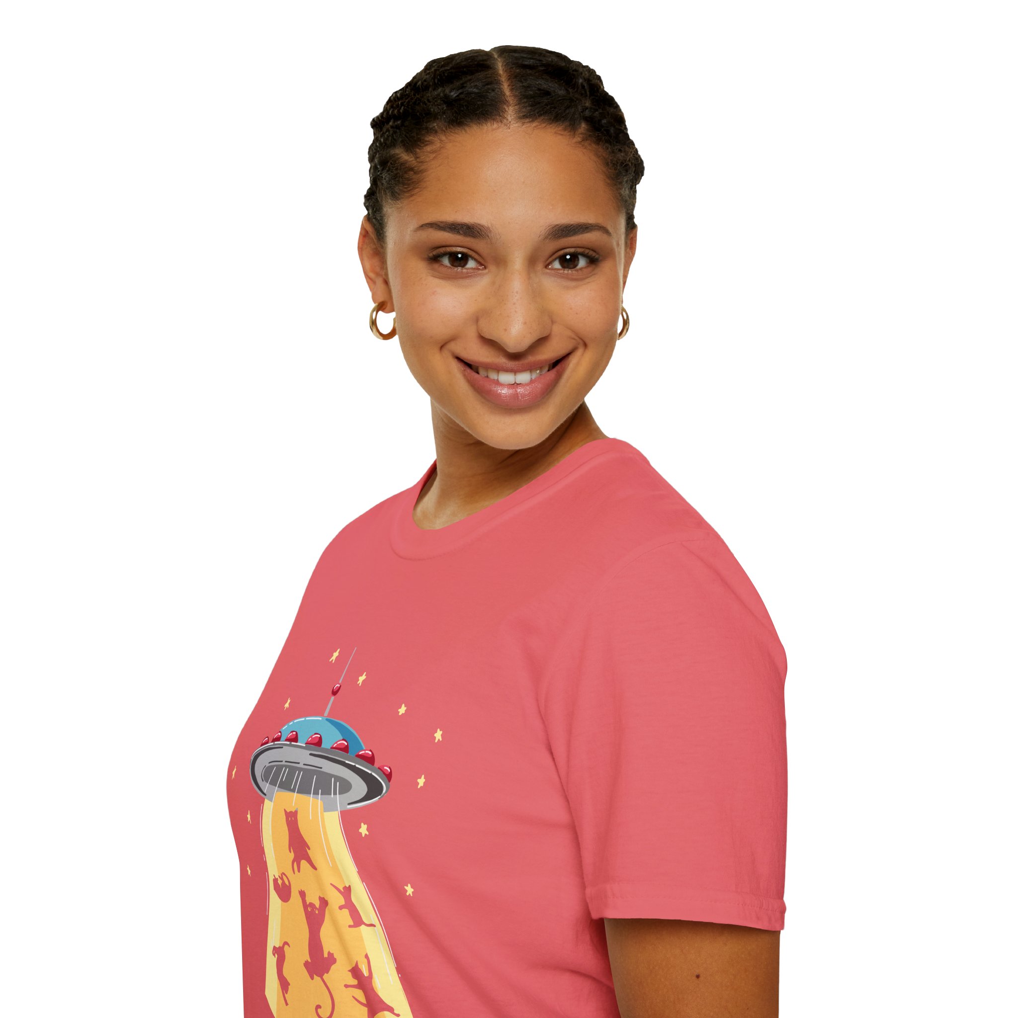 Retro UFO Alien Unisex T-Shirt - Fun Space Design for Cosmic Enthusiasts - Image 6