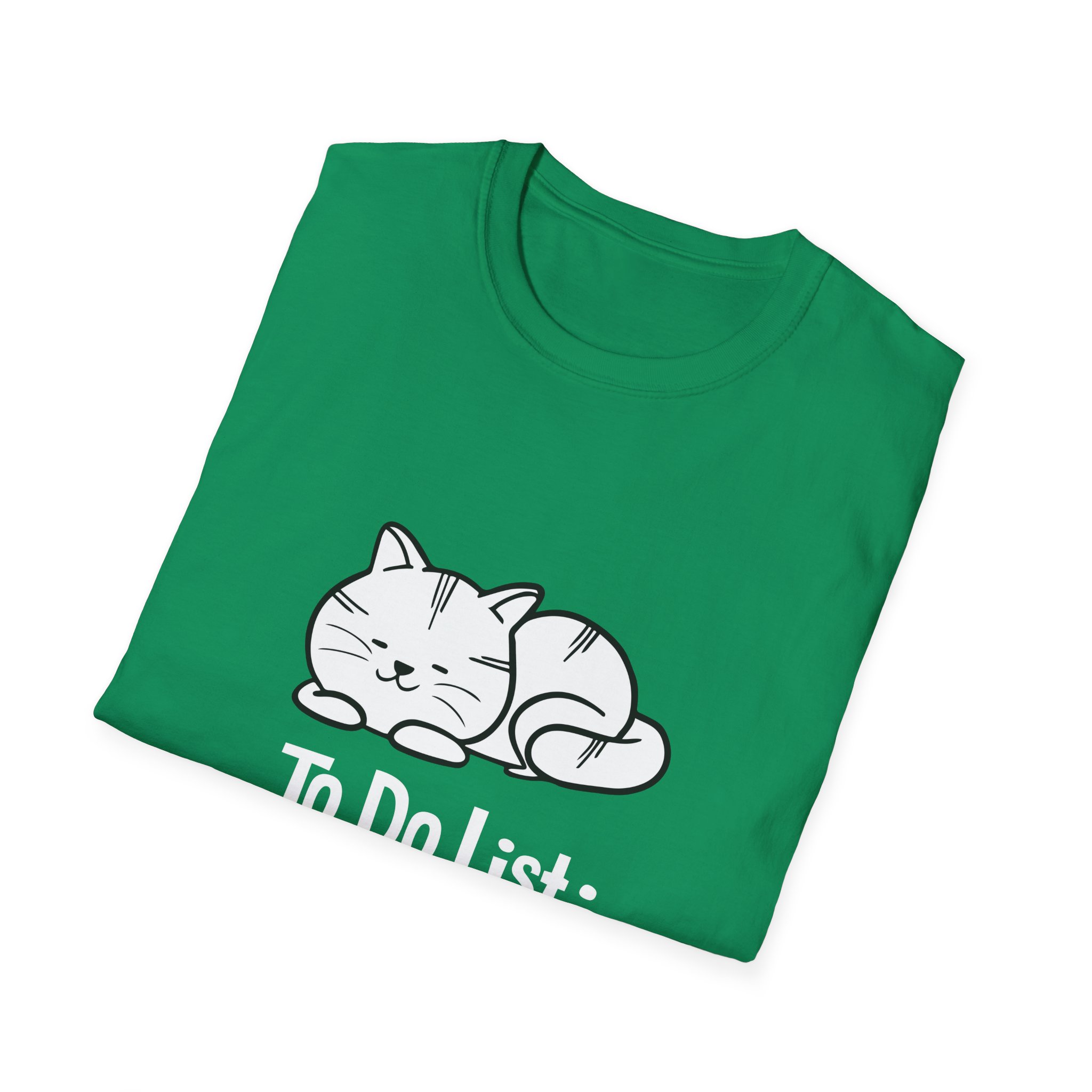 Funny Cat To-Do List Unisex Softstyle T-Shirt - Image 12