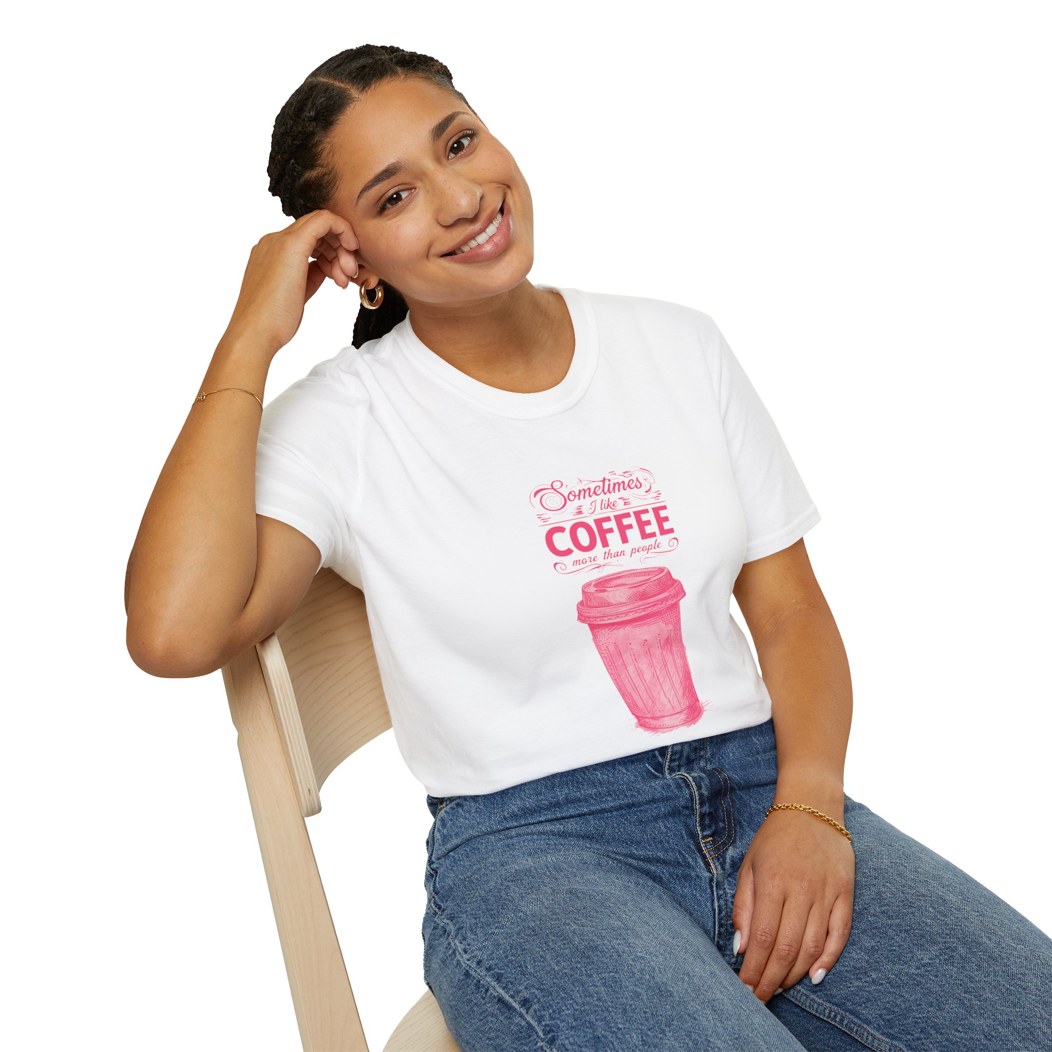 Sometimes I Like Coffee Unisex Softstyle T-Shirt - Perfect for Coffee Lovers - Image 10