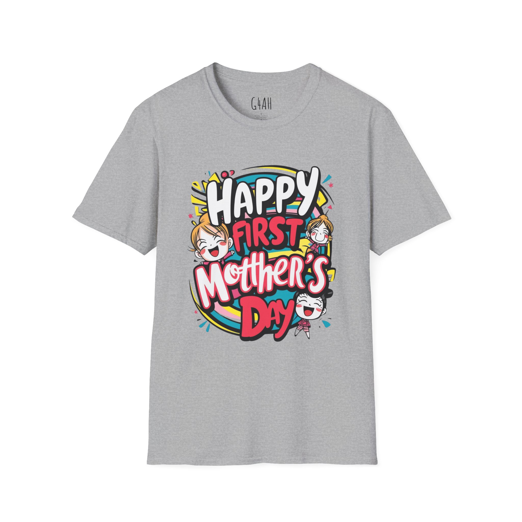 Happy First Mother's Day Unisex Softstyle T-Shirt - Image 13