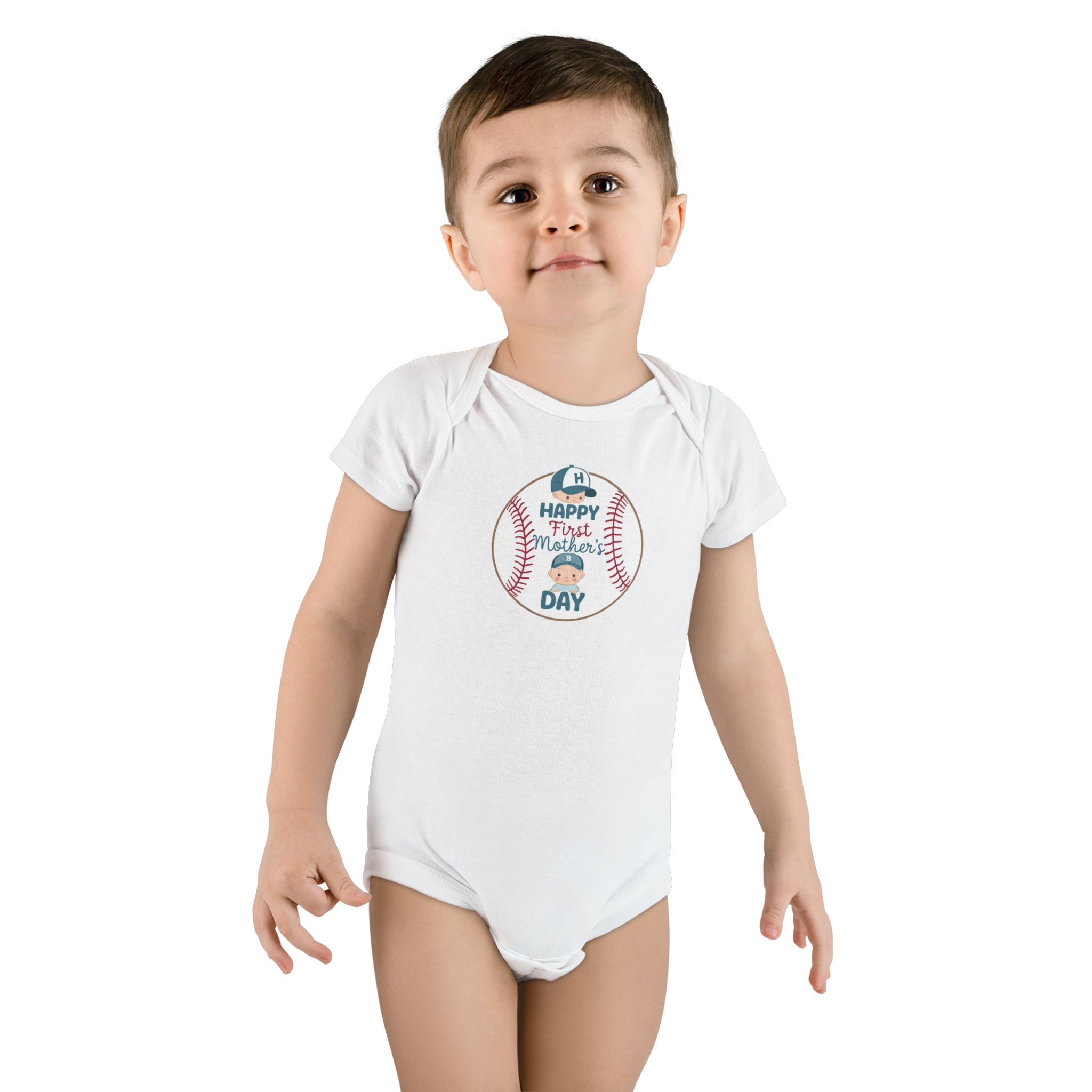 Happy First Mother's Day Organic Baby Bodysuit - Image 3