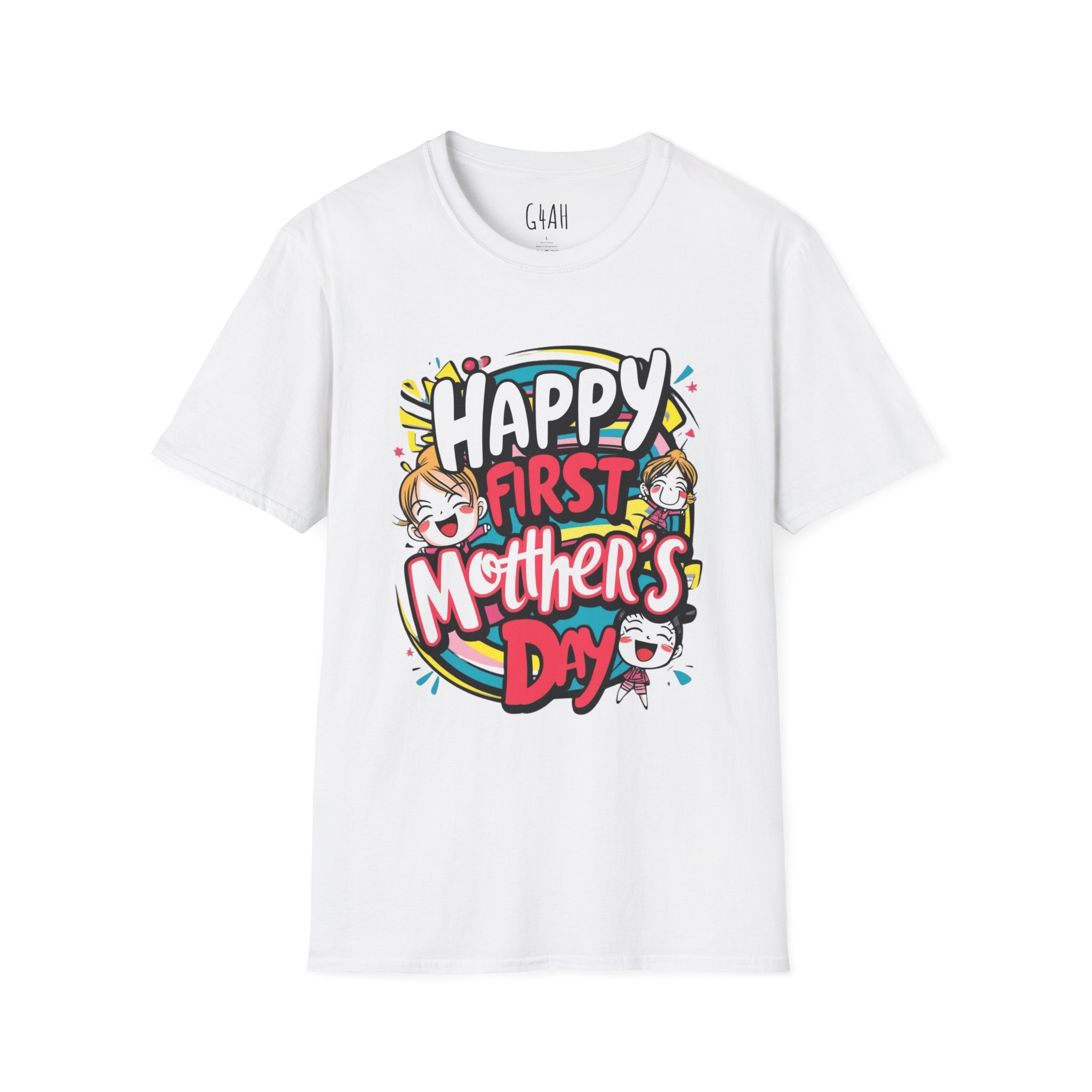 Happy First Mother's Day Unisex Softstyle T-Shirt - Image 7
