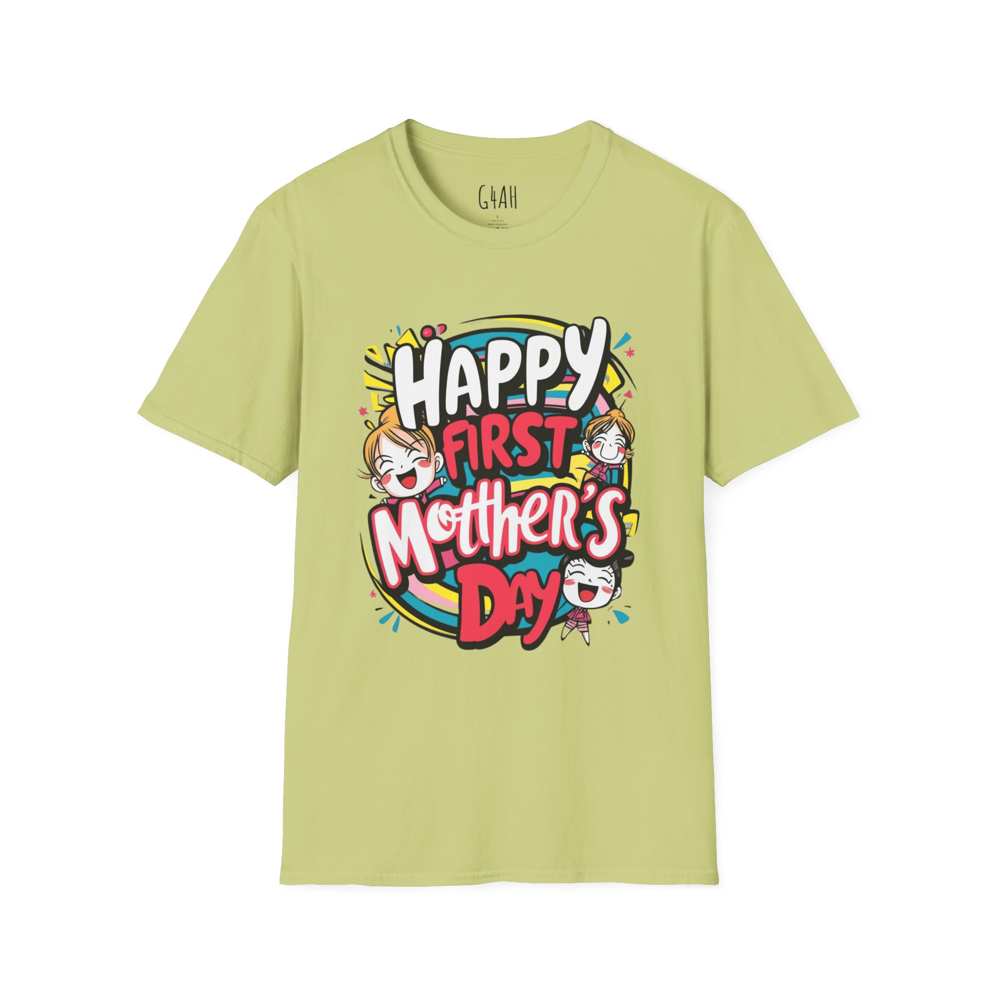 Happy First Mother's Day Unisex Softstyle T-Shirt - Image 19