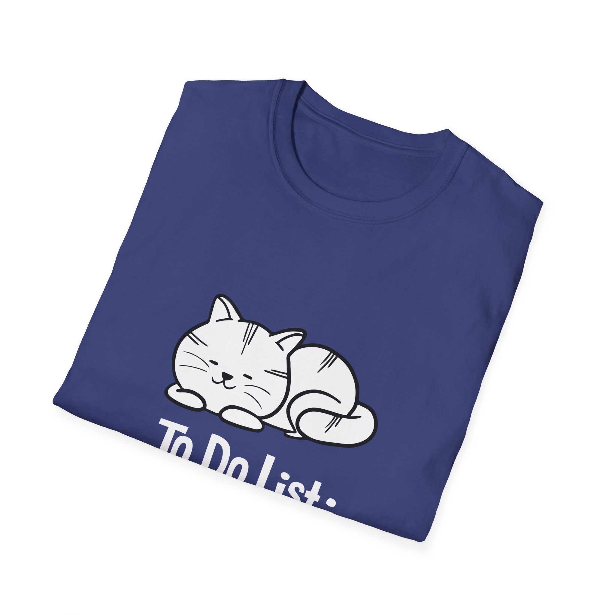 Funny Cat To-Do List Unisex Softstyle T-Shirt - Image 20