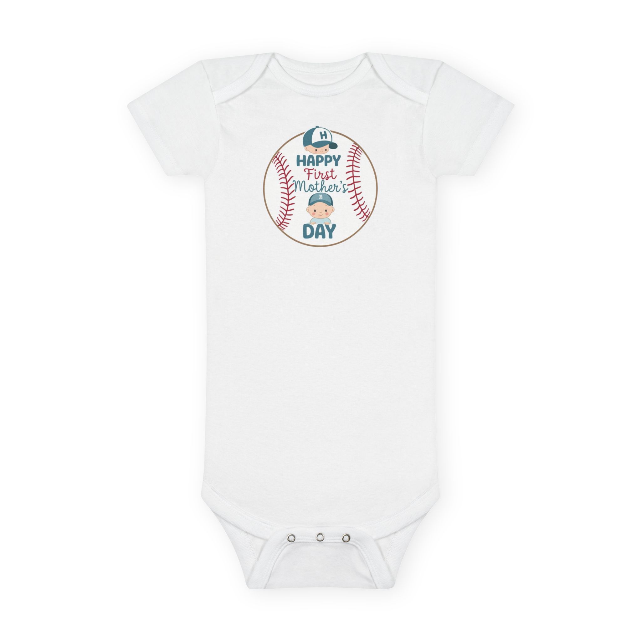 Happy First Mother's Day Organic Baby Bodysuit