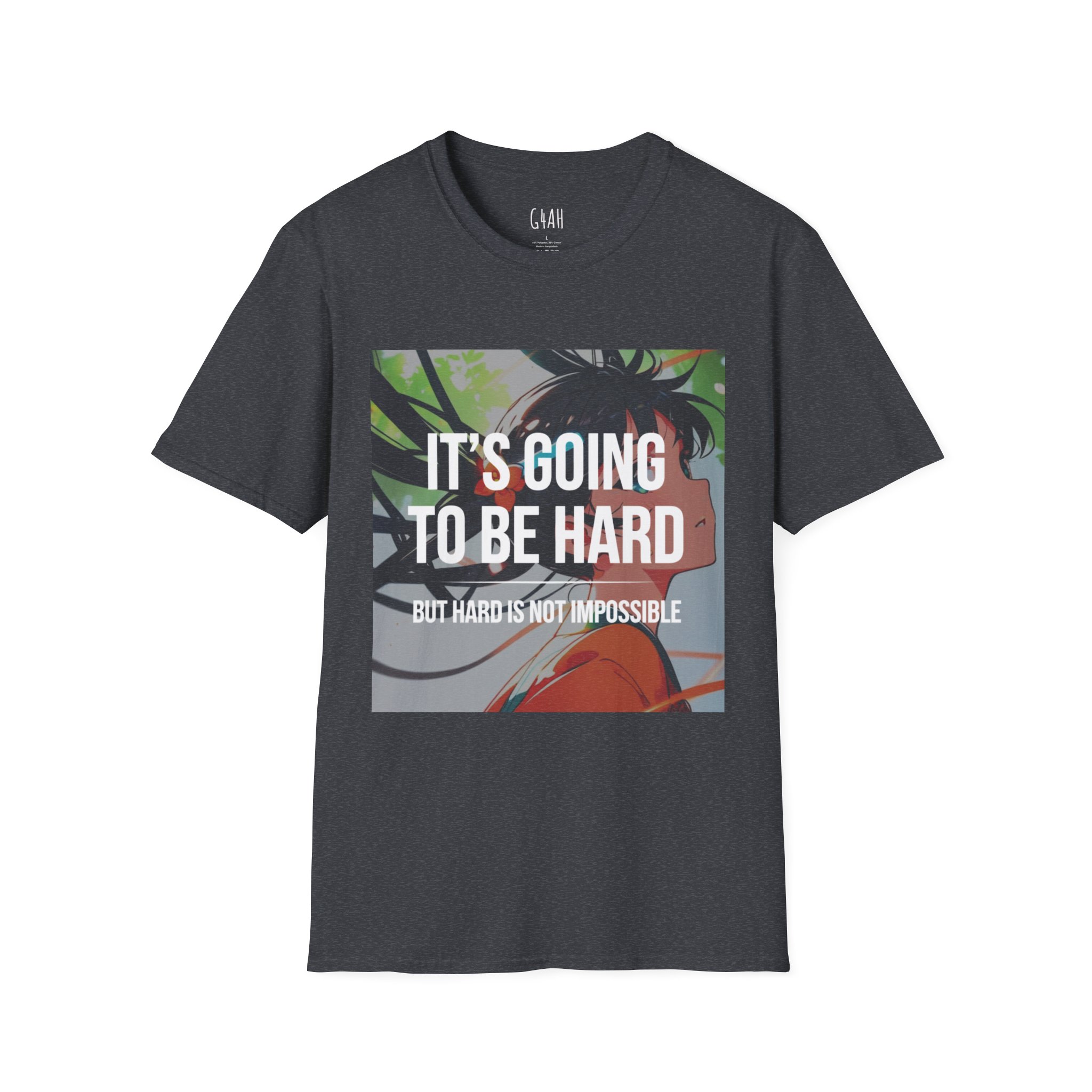 Motivational T-Shirt - It's Going to Be Hard, But Hard is Not Impossible - Image 29