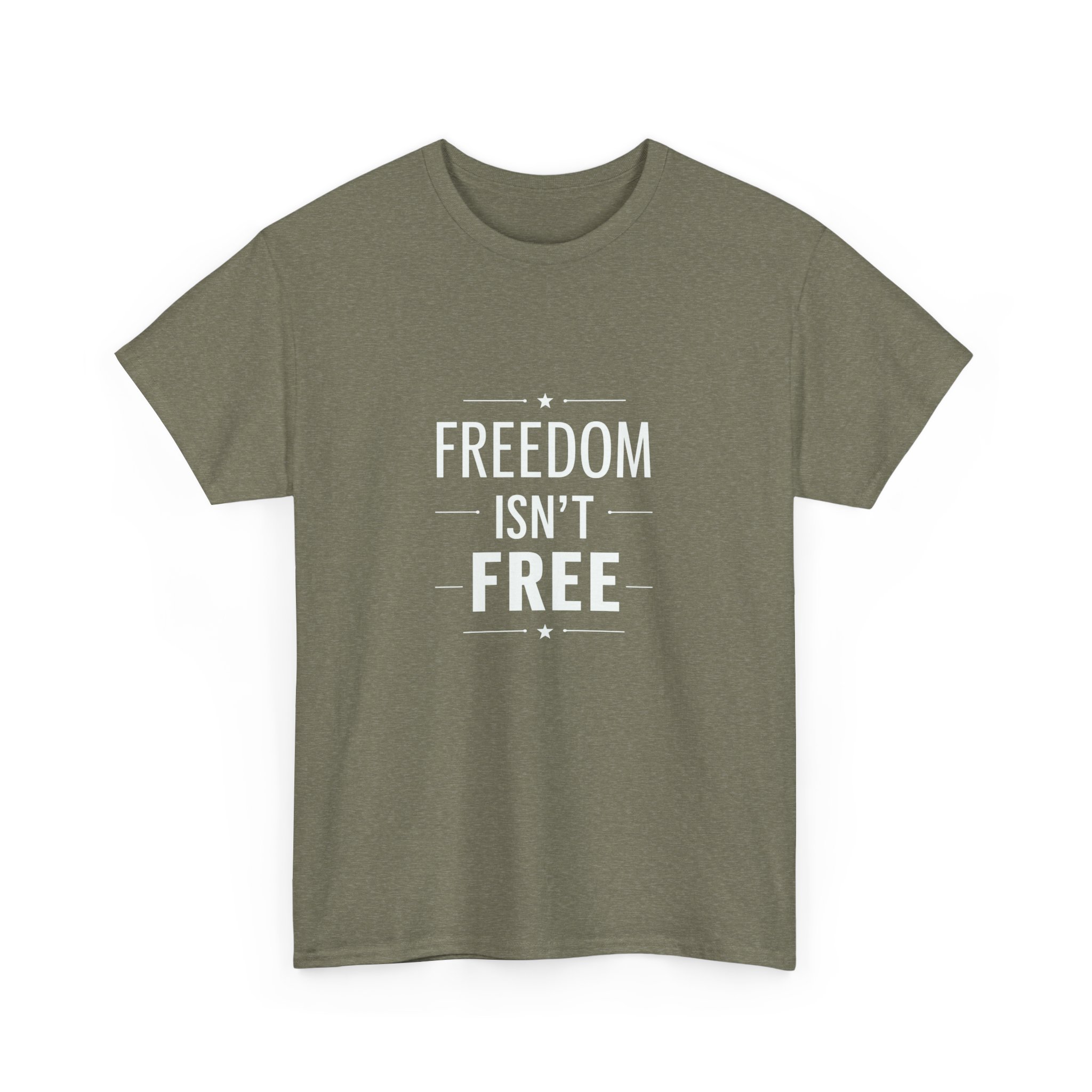 Freedom Isn't Free Unisex Heavy Cotton Tee - Patriotic Graphic Tee - Image 4