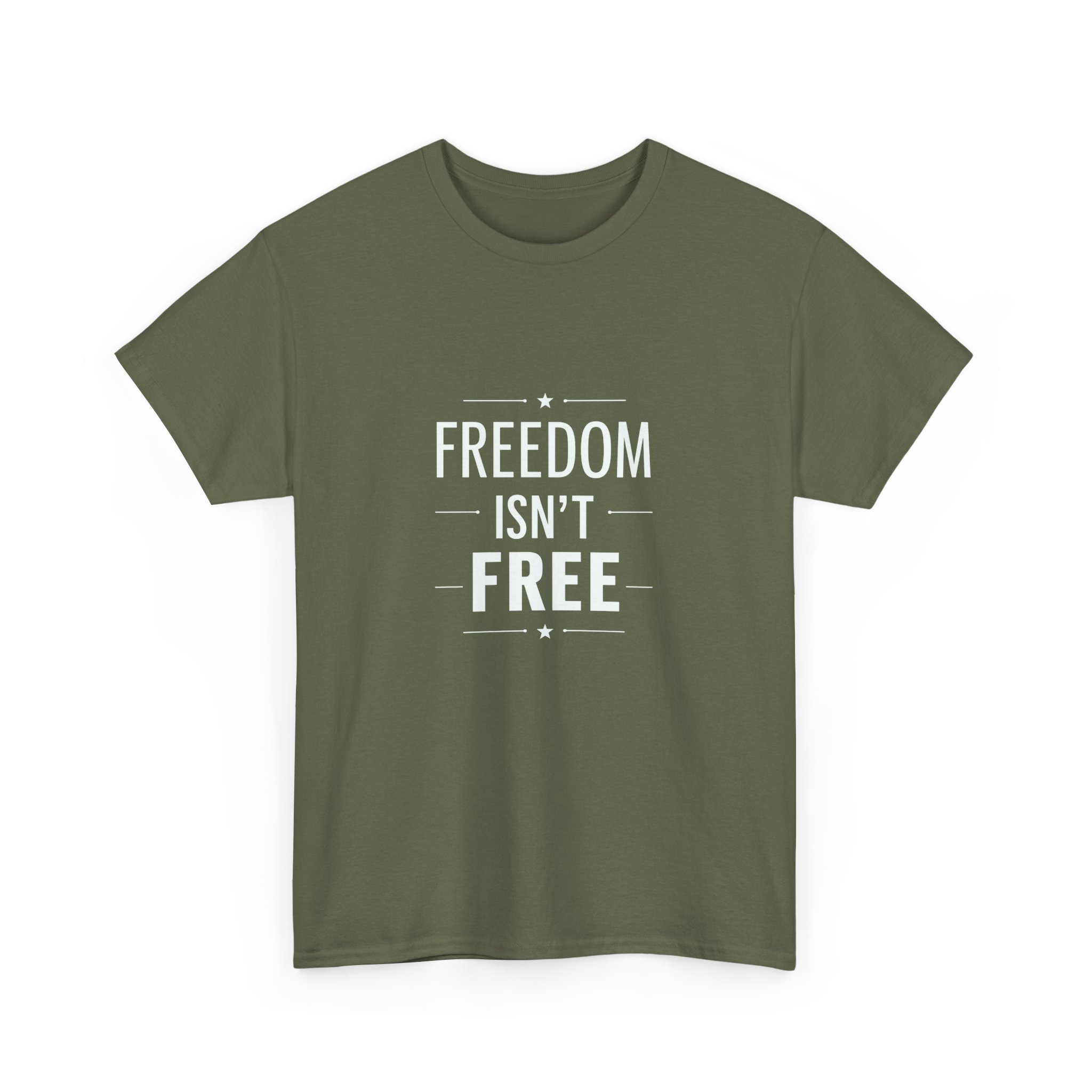 Freedom Isn't Free Unisex Heavy Cotton Tee - Patriotic Graphic Tee - Image 10
