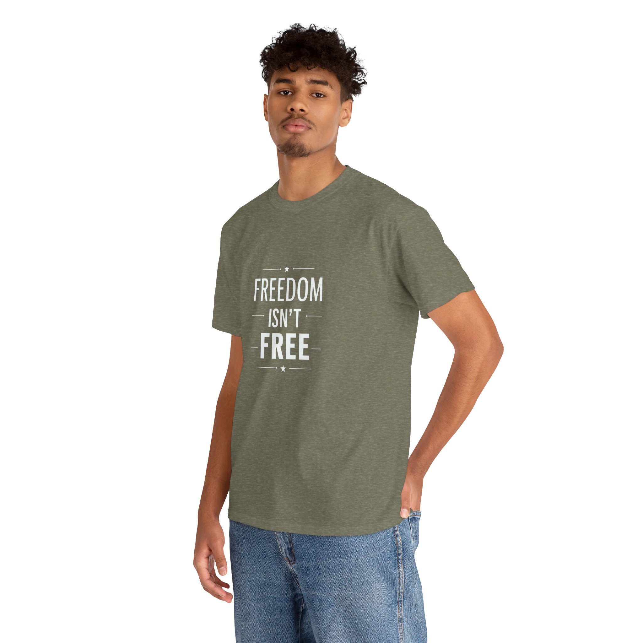 Freedom Isn't Free Unisex Heavy Cotton Tee - Patriotic Graphic Tee