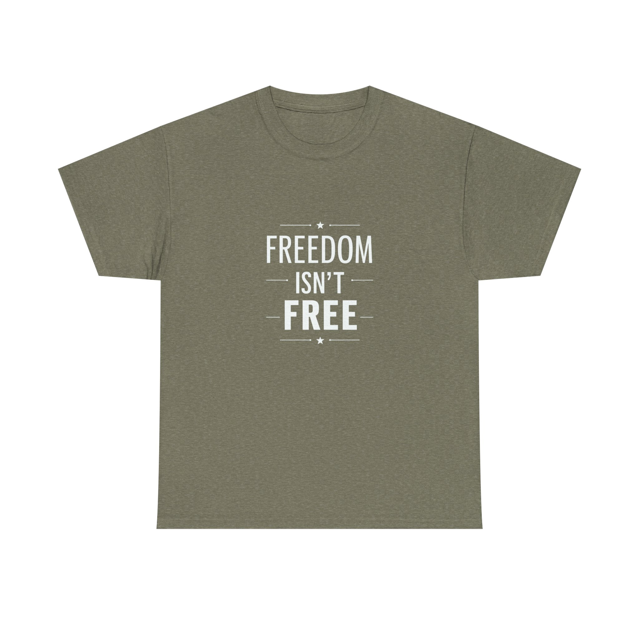 Freedom Isn't Free Unisex Heavy Cotton Tee - Patriotic Graphic Tee - Image 2