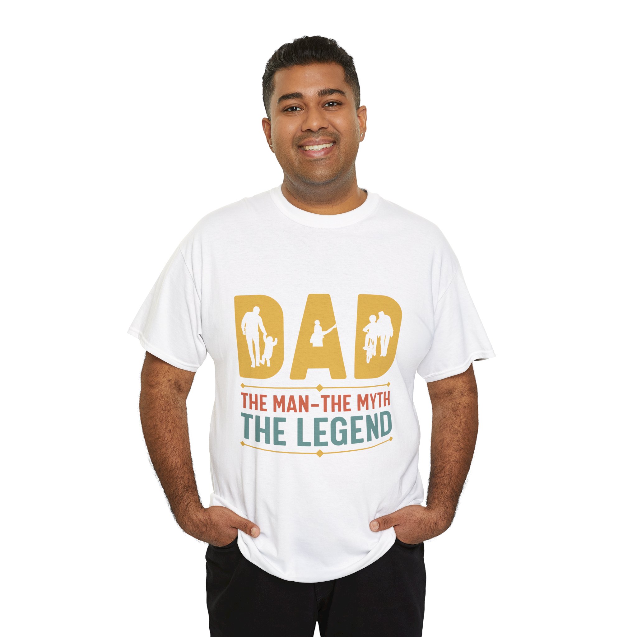 Dad Legend Unisex Heavy Cotton Tee, Father’s Day Gift, Dad T-Shirt, Fatherhood Celebration, Gift for Dad, Casual Wear - Image 7