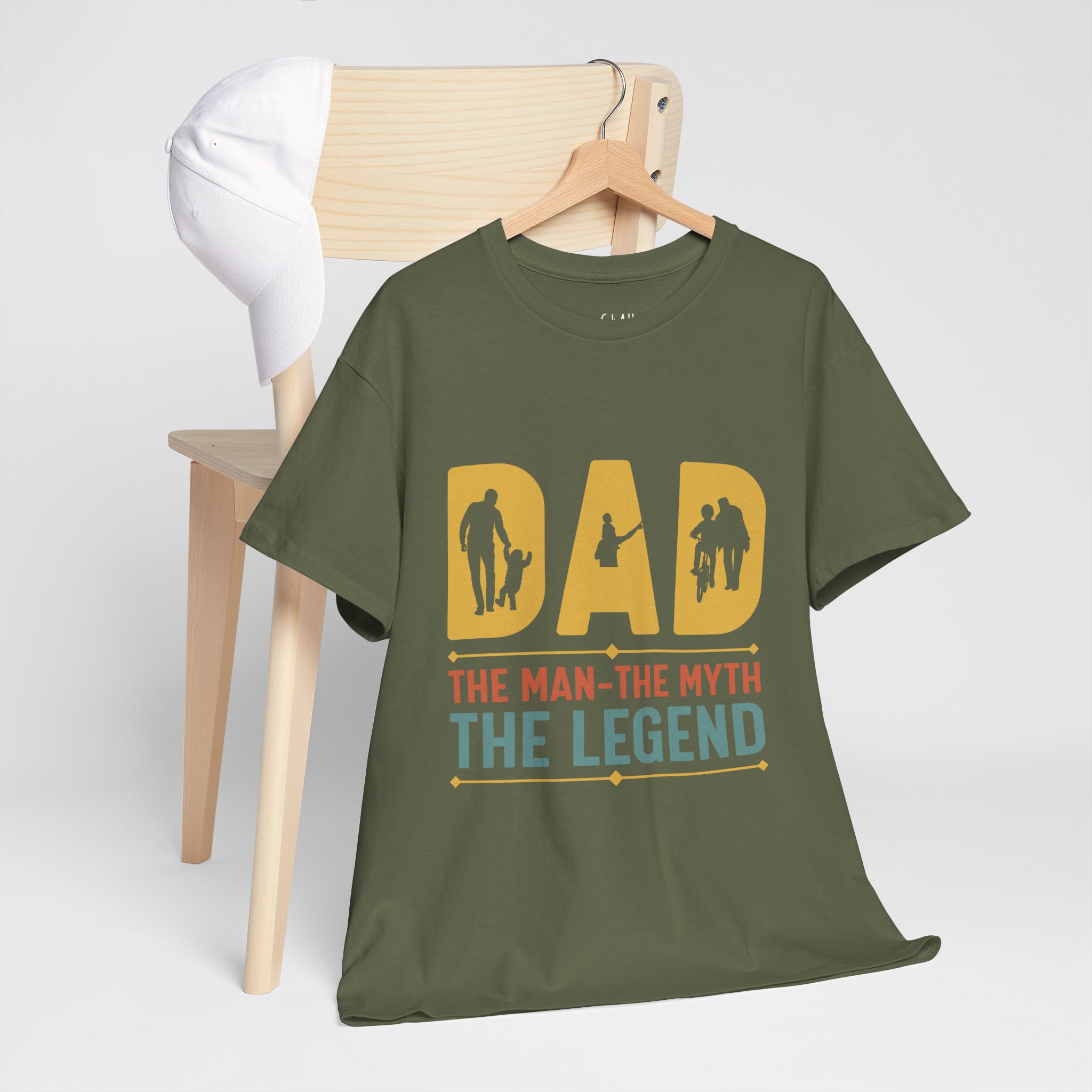 Dad Legend Unisex Heavy Cotton Tee, Father’s Day Gift, Dad T-Shirt, Fatherhood Celebration, Gift for Dad, Casual Wear - Image 13