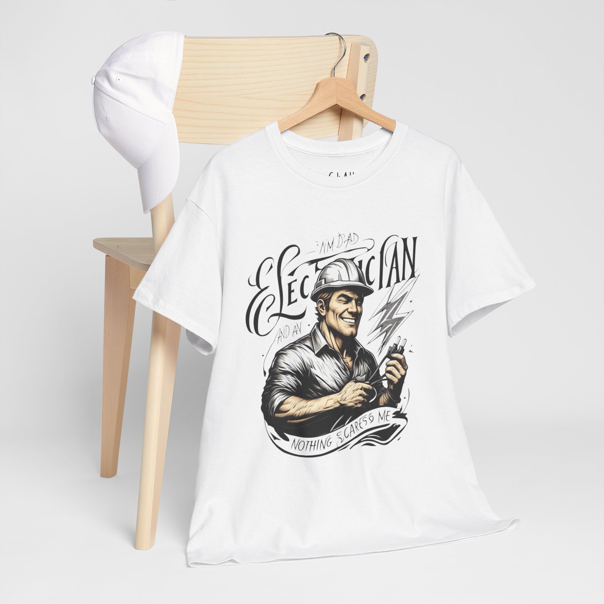 Electrician Vintage Unisex Heavy Cotton Tee, Gift for Electricians, Work Shirt, Retro Style Tee, Father's Day Gift, DIY Apparel - Image 7